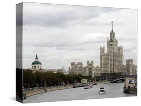 Stalin Era Building at Kotelnicheskaya Embankment, Moscow, Russia-Yadid Levy-Stretched Canvas