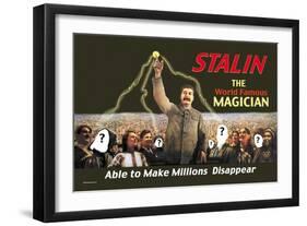 Stalin: The World Famous Magician-null-Framed Art Print