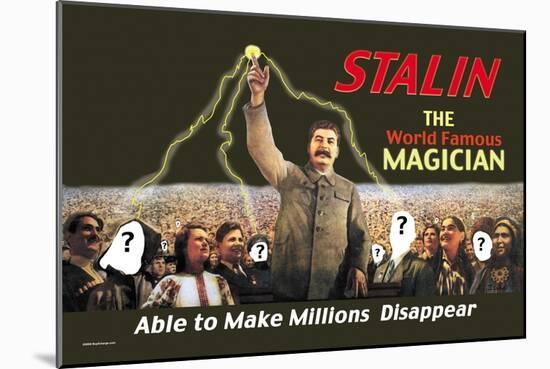 Stalin: The World Famous Magician-null-Mounted Art Print
