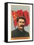 Stalin with Soviet Union Flag-null-Framed Stretched Canvas