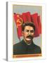 Stalin with Soviet Union Flag-null-Stretched Canvas