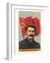 Stalin with Soviet Union Flag-null-Framed Art Print