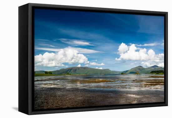 Stalker Castle in Amazing Landscape in Scotland-franky242-Framed Stretched Canvas