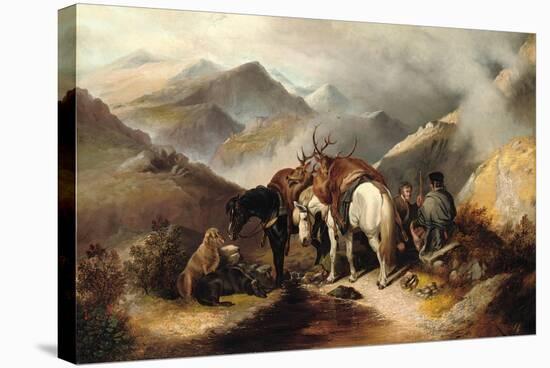 Stalking on the Highlands, 1871-W. W. Morris-Stretched Canvas