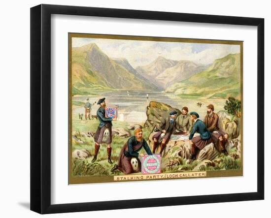 Stalking Party, Loch Callater', a Promotional Card for Huntley and Palmers Biscuits, C.1890…-null-Framed Giclee Print