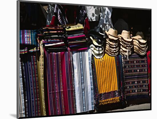 Stall in a Native American Street Market, Santa Fe, New Mexico, USA-Charles Sleicher-Mounted Photographic Print