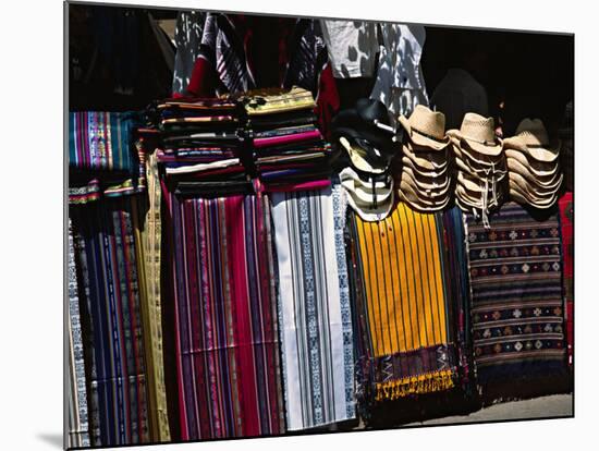 Stall in a Native American Street Market, Santa Fe, New Mexico, USA-Charles Sleicher-Mounted Photographic Print