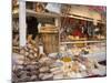 Stall Selling Cheese, Fruit Cake and Sausages at Christmas Market on Maxheinhardtplatz-Richard Nebesky-Mounted Photographic Print