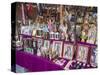 Stall selling holy images, Fiesta of the Virgin of Guadalupe, patron of Mexico, Oaxaca, Mexico, Nor-Melissa Kuhnell-Stretched Canvas