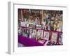 Stall selling holy images, Fiesta of the Virgin of Guadalupe, patron of Mexico, Oaxaca, Mexico, Nor-Melissa Kuhnell-Framed Photographic Print