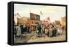 Stalls for Easter Week in Tula, 1868-Andrei Andreevich Popov-Framed Stretched Canvas