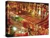 Stalls with Lanterns, Chinatown, Singapore-Charcrit Boonsom-Stretched Canvas