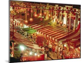 Stalls with Lanterns, Chinatown, Singapore-Charcrit Boonsom-Mounted Photographic Print