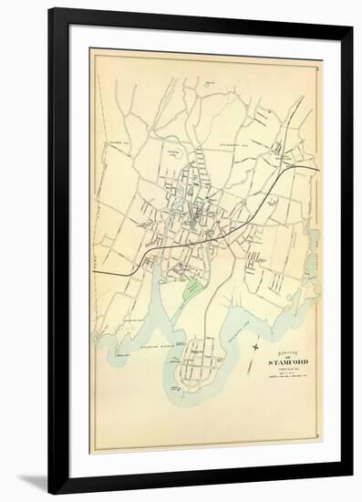 Stamford, Connecticut, c.1893-null-Framed Art Print