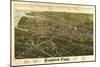 Stamford, Connecticut - Panoramic Map-Lantern Press-Mounted Art Print