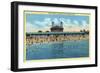 Stamford, Connecticut, View of the Cummings Park Pavilion-Lantern Press-Framed Art Print