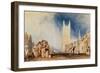 Stamford, Lincolnshire, Circa 1828, Watercolour on Paper-J. M. W. Turner-Framed Giclee Print