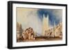 Stamford, Lincolnshire, Circa 1828, Watercolour on Paper-J. M. W. Turner-Framed Giclee Print