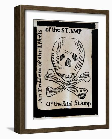 Stamp Act: Cartoon, 1765-null-Framed Giclee Print