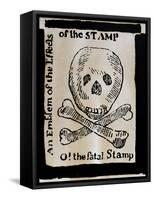 Stamp Act: Cartoon, 1765-null-Framed Stretched Canvas