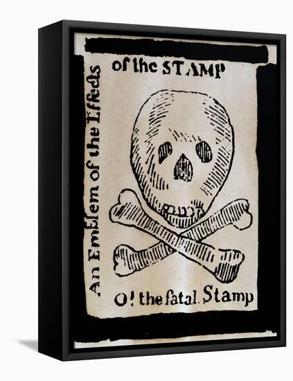 Stamp Act: Cartoon, 1765-null-Framed Stretched Canvas