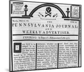 Stamp Act Protest (Pennsylvania Journal) Art Poster Print-null-Mounted Poster