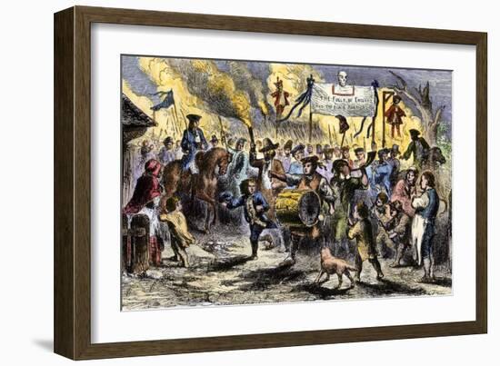 Stamp Act Riots in Boston Before the Revolutionary War-null-Framed Giclee Print