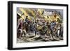 Stamp Act Riots in Boston Before the Revolutionary War-null-Framed Giclee Print