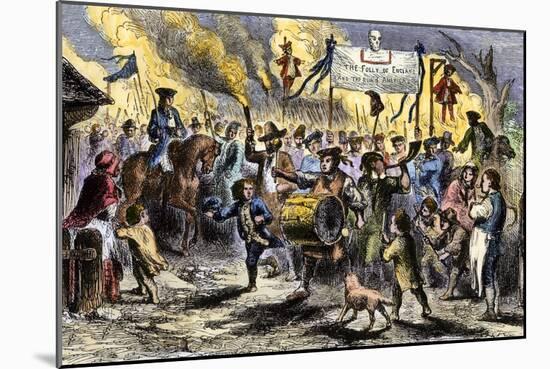 Stamp Act Riots in Boston Before the Revolutionary War-null-Mounted Giclee Print