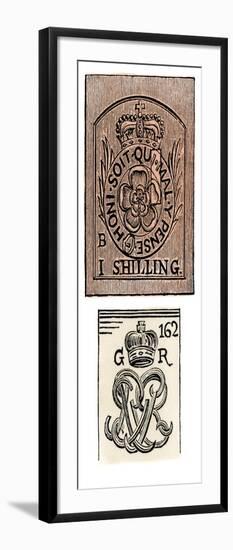 Stamp Act Stamps Issued by the British Government Before the American Revolution-null-Framed Giclee Print