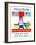 Stamp Books Save You Time and Time Again-Harry Stevens-Framed Art Print