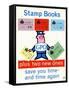 Stamp Books Save You Time and Time Again-Harry Stevens-Framed Stretched Canvas