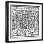 Stamp for Breaking Copper Cupellation Cakes for Further Refining, 1556-null-Framed Giclee Print