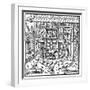 Stamp for Breaking Copper Cupellation Cakes for Further Refining, 1556-null-Framed Giclee Print