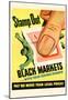 Stamp Out Black Markets with Your Ration Stamps WWII War Propaganda Art Print Poster-null-Mounted Poster