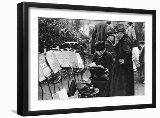 Stamp Sellers in the Champs Elysees, Paris, 1931-Ernest Flammarion-Framed Giclee Print