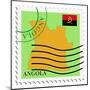 Stamp with Map and Flag of Angola-Perysty-Mounted Art Print