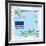 Stamp with Map and Flag of Cape Verde-Perysty-Framed Art Print