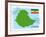 Stamp with Map and Flag of Ethiopia-Perysty-Framed Art Print