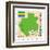 Stamp with Map and Flag of Gabon-Perysty-Framed Art Print