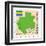 Stamp with Map and Flag of Gabon-Perysty-Framed Art Print