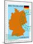 Stamp with Map and Flag of Germany-Perysty-Mounted Art Print