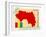 Stamp with Map and Flag of Guinea-Perysty-Framed Art Print