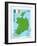 Stamp with Map and Flag of Ireland-Perysty-Framed Art Print