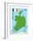 Stamp with Map and Flag of Ireland-Perysty-Framed Art Print