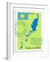 Stamp with Map and Flag of Palau-Perysty-Framed Art Print