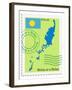 Stamp with Map and Flag of Palau-Perysty-Framed Art Print