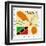 Stamp with Map and Flag of Saint Kitts and Nevis-Perysty-Framed Art Print