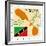 Stamp with Map and Flag of Saint Kitts and Nevis-Perysty-Framed Art Print