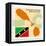 Stamp with Map and Flag of Saint Kitts and Nevis-Perysty-Framed Stretched Canvas
